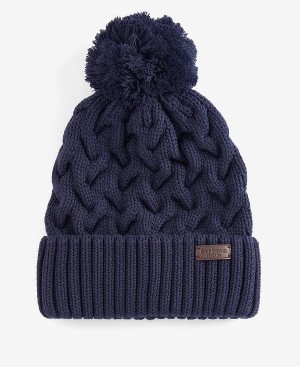 Barbour Gainford Cable Beanie Navy | BABO89046