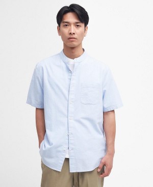 Barbour Gerrard Oversized Short-sleeved Shirt Sky | BABO87687