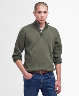 Barbour Half-zip Jumper Green | BABO88592