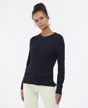 Barbour Hampton Knitted Jumper Navy | BABO89663