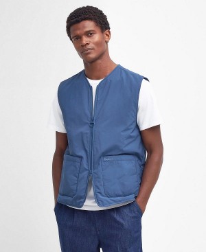 Barbour Harpen Padded Gilet Blue | BABO87559