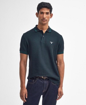 Barbour Haverton Short-sleeved Polo Shirt Black | BABO88239