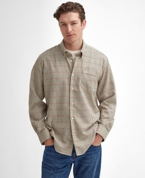 Barbour Henderson Thermo Weave Long-sleeved Shirt Beige | BABO87907