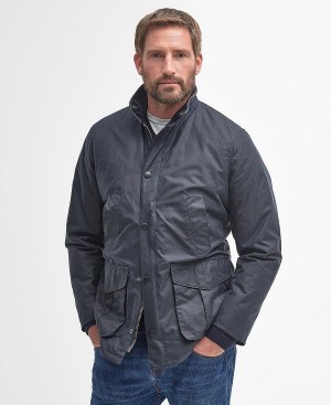 Barbour Hereford Wax Jacket Navy | BABO87283