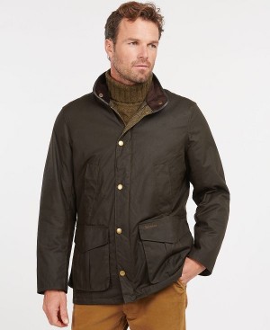 Barbour Hereford Wax Jacket Olive | BABO87264