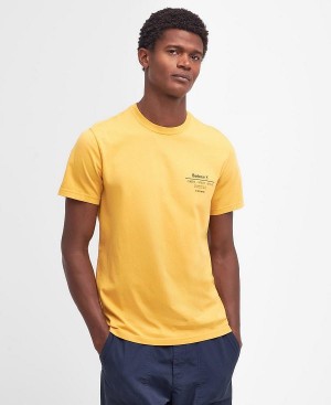 Barbour Hickling Logo T-shirt Honey Gold | BABO88304