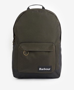 Barbour Highfield Canvas Backpack Navy/Olive | BABO88929