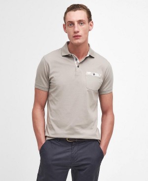 Barbour Hirstly Short-sleeved Polo Shirt Concrete | BABO88190