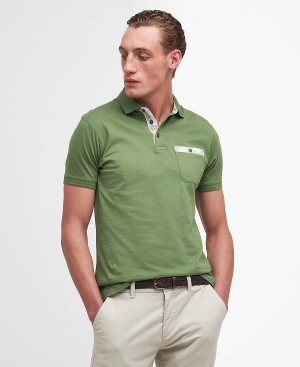 Barbour Hirstly Short-sleeved Polo Shirt Green | BABO88191