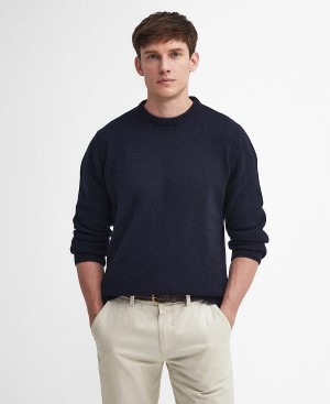 Barbour Holden Crew Neck Jumper Navy | BABO88649