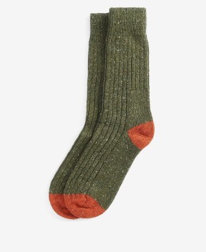 Barbour Houghton Socks Red/Navy | BABO89155