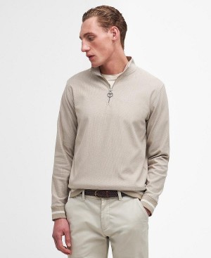 Barbour Houndwood Half-zip Sweatshirt White | BABO88469