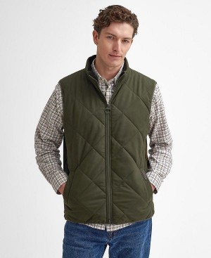 Barbour Hybrid Quilted Gilet Olive | BABO87567