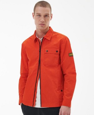 Barbour Inlet Regular Fit Overshirt Spicy Orange | BABO87640