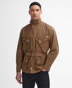 Barbour International Original Waxed Jacket Sand | BABO87160