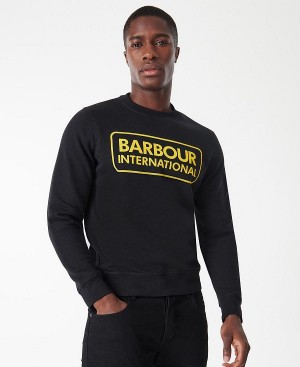 Barbour International Sweatshirt Large Logo Anthracite Marl | BABO88430