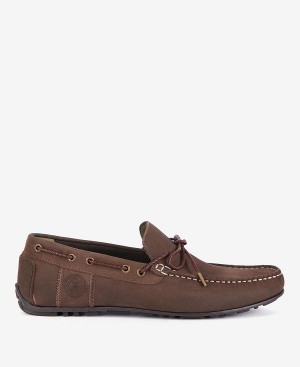 Barbour Jenson Driving Shoes Dark Brown | BABO88894