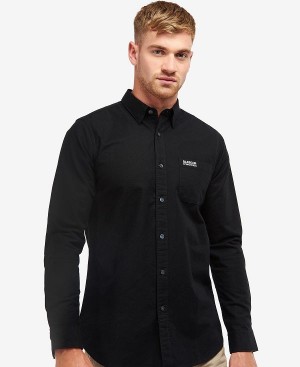 Barbour Kinetic Tailored Long-sleeved Shirt Black | BABO87649