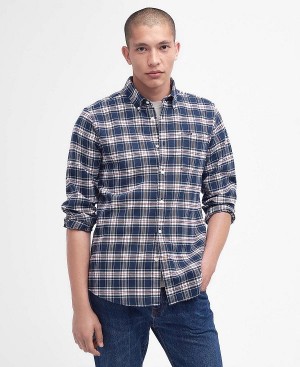 Barbour Langton Tailored Shirt Navy | BABO87663