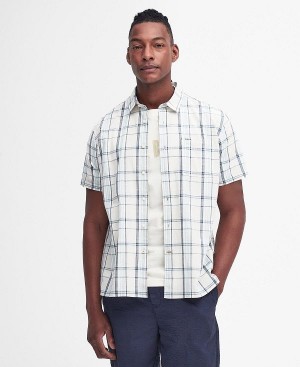 Barbour Lerwick Regular Short-sleeved Shirt Stone | BABO87772