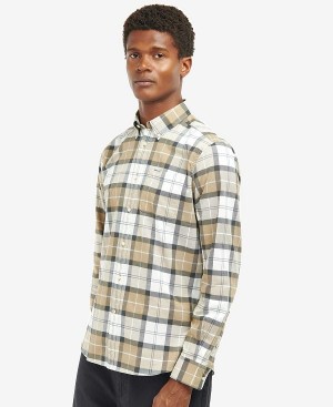 Barbour Lewis Tailored Shirt Glenmore Olive Tartan | BABO87609