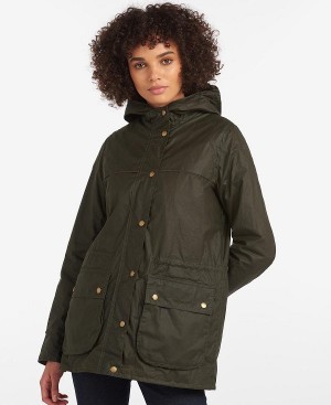 Barbour Lightweight Durham Waxed Jacket Archive Olive | BABO89196