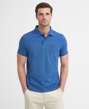 Barbour Lightweight Sports Polo Shirt Blue | BABO88099