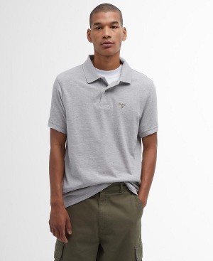 Barbour Lightweight Sports Polo Shirt Grey | BABO88213