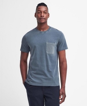 Barbour Liverton T-shirt Dark Slate | BABO88357