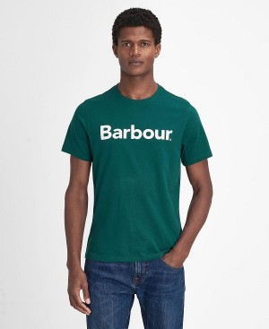 Barbour Logo T-shirt Evergreen | BABO88380