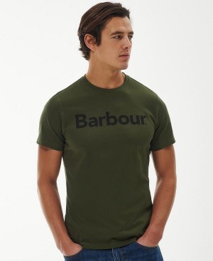 Barbour Logo T-shirt Olive | BABO88388