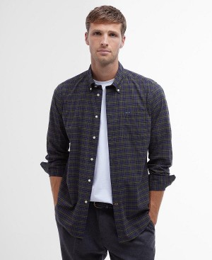 Barbour Lomond Tailored Fit Shirt Midnight Tartan | BABO87853