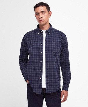 Barbour Lomond Tailored Fit Shirt Midnight Tartan | BABO87856