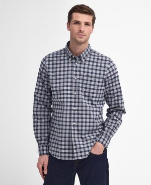 Barbour Lomond Tailored Long-sleeved Shirt Blue | BABO87854