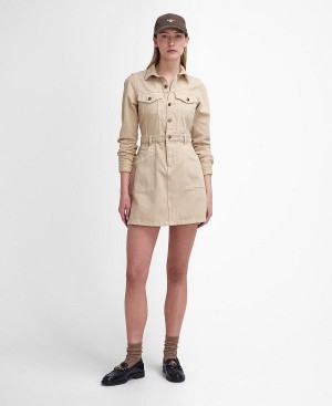 Barbour Marnie Denim Mini Dress White Pepper | BABO89656