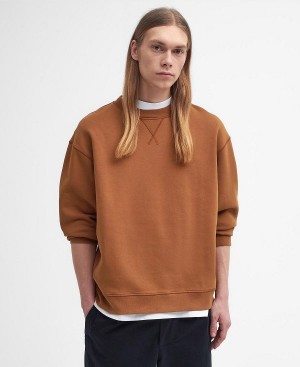 Barbour Mosely Oversized Sweatshirt Cinnamon | BABO88492