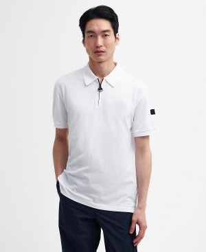 Barbour Nara Pique Polo Shirt White | BABO88115