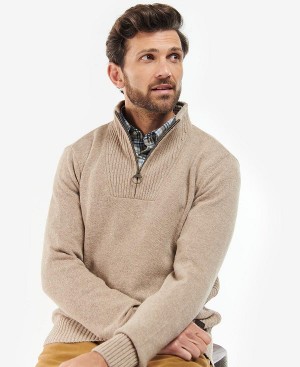 Barbour Nelson Essential Half-zip Jumper Storm Grey | BABO88557