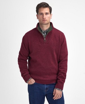 Barbour Nelson Essential Half-zip Jumper Red | BABO88668