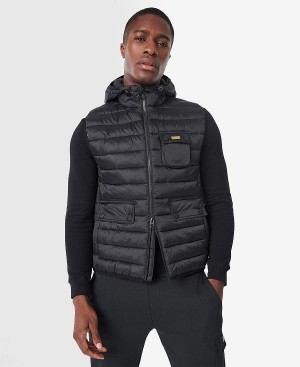 Barbour Ousten Hooded Gilet Black | BABO87524