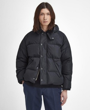 Barbour Oversized Transport Puffer Jacket Classic Black | BABO87382