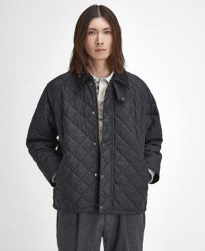 Barbour Oversized Transport Quilted Jacket Classic Black | BABO87385