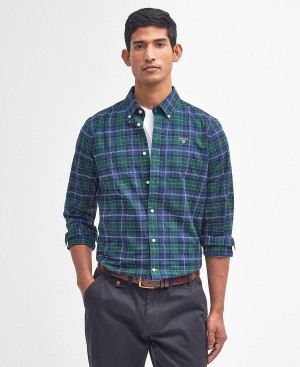 Barbour Oxbridge Tartan Tailored Shirt Summer Ivy | BABO87589