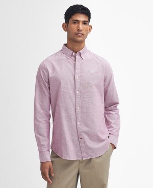 Barbour Oxford Tailored Long-sleeved Shirt Red | BABO87883