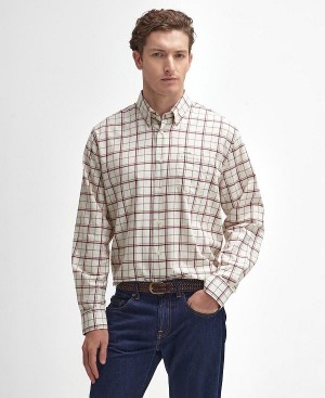 Barbour Pelton Regular Long-sleeved Shirt Red | BABO87911