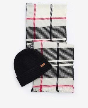 Barbour Pendle Beanie & Blair Scarf Gift Set Soft Mint | BABO90024