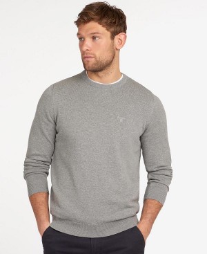 Barbour Pima Cotton Crew Neck Grey | BABO88544