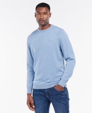 Barbour Pima Cotton Crew Neck Jumper Charcoal | BABO88505