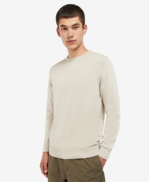 Barbour Pima Cotton Crew Neck Jumper Navy | BABO88499