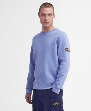 Barbour Racer Badge Sweatshirt Enfield Blue | BABO88457